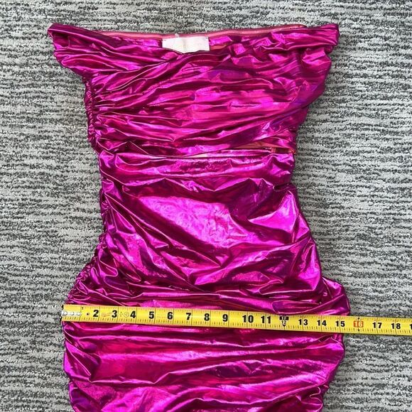 REVOLVE Metallic Pink Midi Dress - Picture 12 of 16